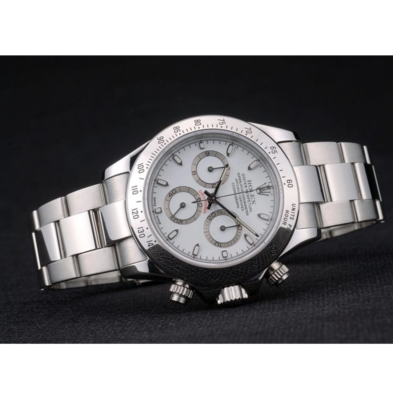 Good copy rolex watches Stainless Dial Swiss 80297 White Daytona Rolex Bracelet Steel 0721